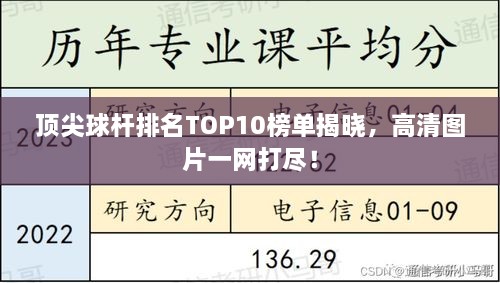 顶尖球杆排名TOP10榜单揭晓，高清图片一网打尽！