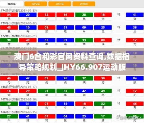 澳门6合和彩官网资料查询,数据指导策略规划_JHY66.907运动版