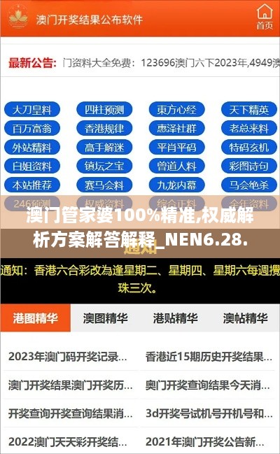 澳门管家婆100%精准,权威解析方案解答解释_NEN6.28.76炼肉境