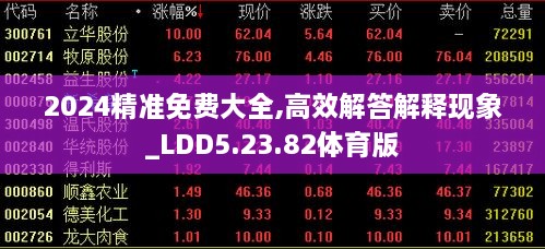 2024精准免费大全,高效解答解释现象_LDD5.23.82体育版