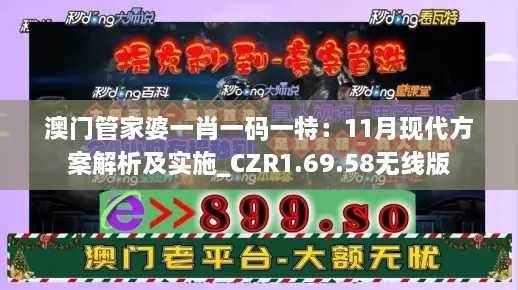 澳门管家婆一肖一码一特：11月现代方案解析及实施_CZR1.69.58无线版