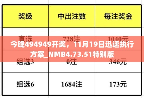 今晚494949开奖，11月19日迅速执行方案_NMB4.73.51特别版