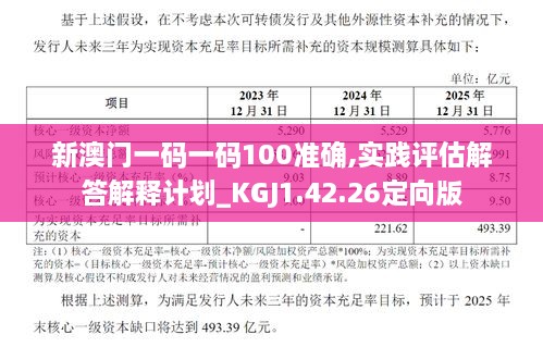 新澳门一码一码100准确,实践评估解答解释计划_KGJ1.42.26定向版