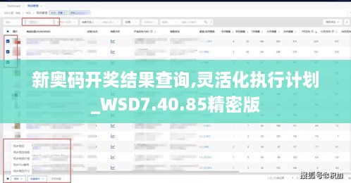 新奥码开奖结果查询,灵活化执行计划_WSD7.40.85精密版