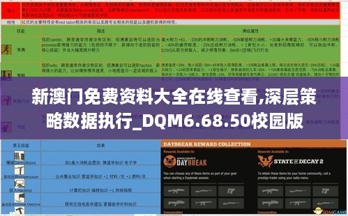 新澳门免费资料大全在线查看,深层策略数据执行_DQM6.68.50校园版