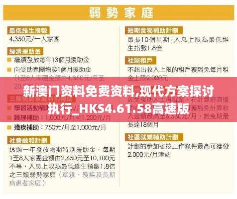 新澳门资料免费资料,现代方案探讨执行_HKS4.61.58高速版