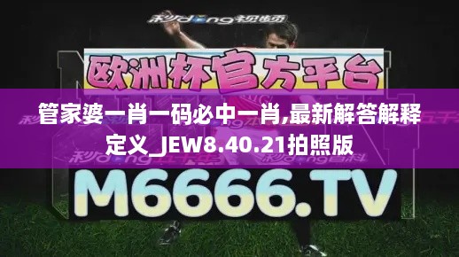 管家婆一肖一码必中一肖,最新解答解释定义_JEW8.40.21拍照版