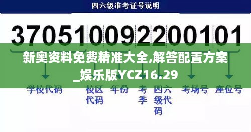 新奥资料免费精准大全,解答配置方案_娱乐版YCZ16.29