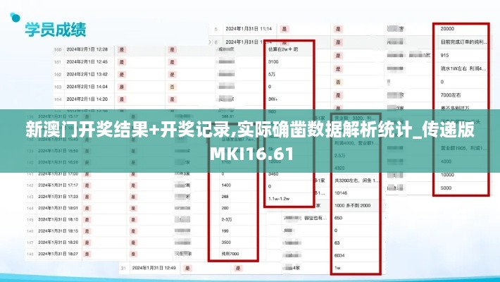 新澳门开奖结果+开奖记录,实际确凿数据解析统计_传递版MKI16.61