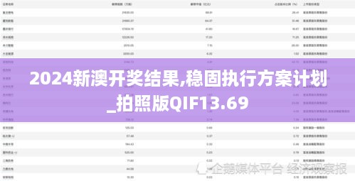 2024新澳开奖结果,稳固执行方案计划_拍照版QIF13.69