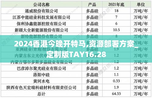 2024香港今晚开特马,资源部署方案_定制版TAY16.28