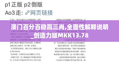 澳门百分百稳赢三肖,全面性解释说明_创造力版MKK13.78