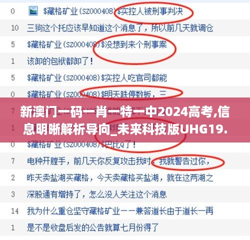 新澳门一码一肖一特一中2024高考,信息明晰解析导向_未来科技版UHG19.52