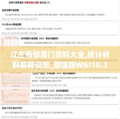 江左梅郎澳门资料大全,统计材料解释设想_增强版WGI10.31