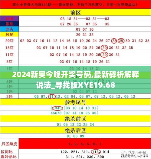 2024新奥今晚开奖号码,最新碎析解释说法_寻找版XYE19.68