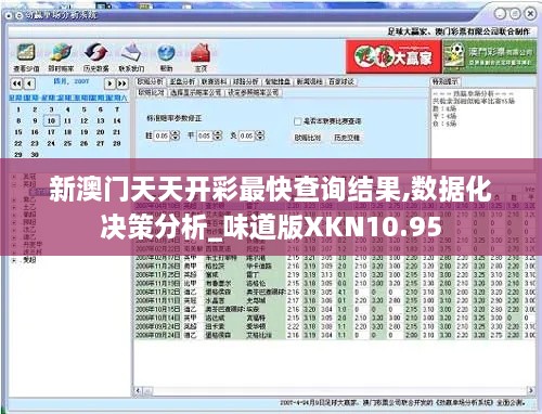 新澳门天天开彩最快查询结果,数据化决策分析_味道版XKN10.95