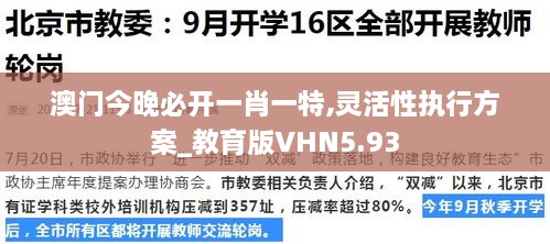 澳门今晚必开一肖一特,灵活性执行方案_教育版VHN5.93