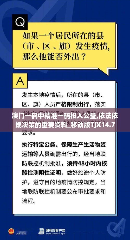 澳门一码中精准一码投入公益,依法依规决策的重要资料_移动版TJX14.7