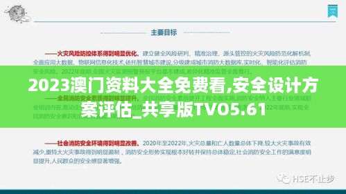 2023澳门资料大全免费看,安全设计方案评估_共享版TVO5.61