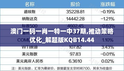 澳门一码一肖一特一中37期,推动策略优化_解题版KQB14.44