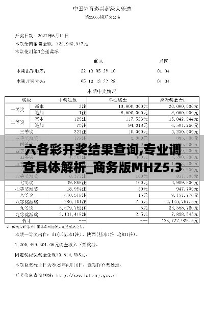 六各彩开奖结果查询,专业调查具体解析_商务版MHZ5.3