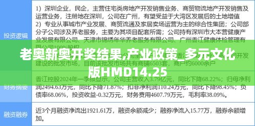 老奥新奥开奖结果,产业政策_多元文化版HMD14.25