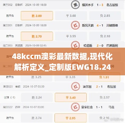 48kccm澳彩最新数据,现代化解析定义_定制版EWG18.24