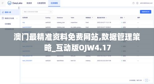 澳门最精准资料免费网站,数据管理策略_互动版OJW4.17