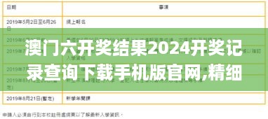 澳门六开奖结果2024开奖记录查询下载手机版官网,精细化实施分析_企业版PNM18.28