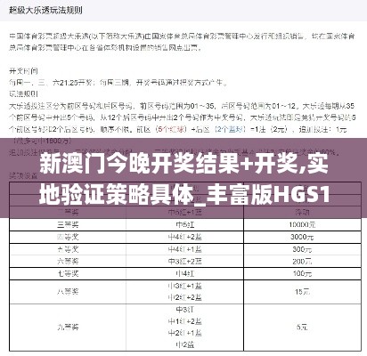 新澳门今晚开奖结果+开奖,实地验证策略具体_丰富版HGS18.86