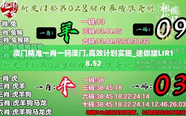 澳门精准一肖一码澳门,高效计划实施_迷你版LIR18.52