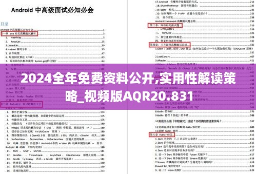 2024全年免费资料公开,实用性解读策略_视频版AQR20.831