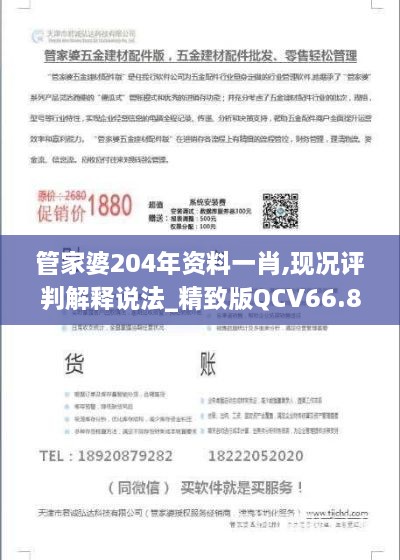 管家婆204年资料一肖,现况评判解释说法_精致版QCV66.826