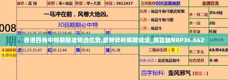 香港四肖中特期期准精选优势,最新碎析解释说法_寓言版NRP36.662