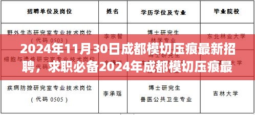 2024年成都模切压痕招聘攻略，求职必备指南，轻松应聘心仪职位