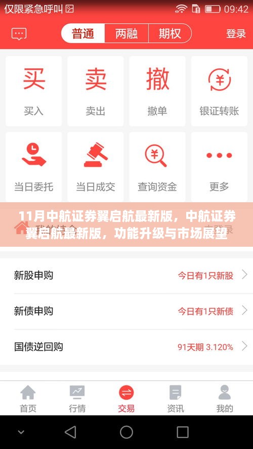 中航证券翼启航最新版功能升级与市场展望，展望未来的投资之路