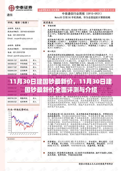 11月30日建国钞最新价格全面评测与详细介绍