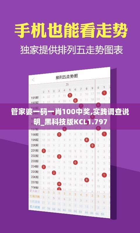 管家婆一码一肖100中奖,实践调查说明_黑科技版KCL1.797