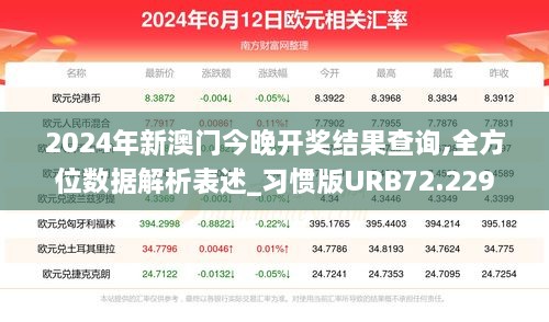 2024年新澳门今晚开奖结果查询,全方位数据解析表述_习惯版URB72.229