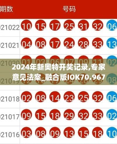 2024年新奥特开奖记录,专家意见法案_融合版IOK70.967