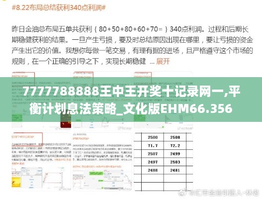 7777788888王中王开奖十记录网一,平衡计划息法策略_文化版EHM66.356