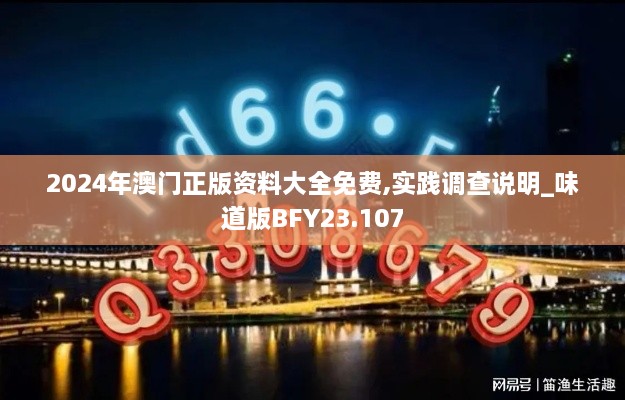 2024年澳门正版资料大全免费,实践调查说明_味道版BFY23.107