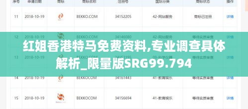 红姐香港特马免费资料,专业调查具体解析_限量版SRG99.794