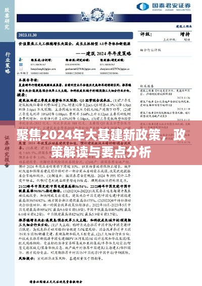 聚焦解读与分析，2024年大基建新政策要点及趋势展望