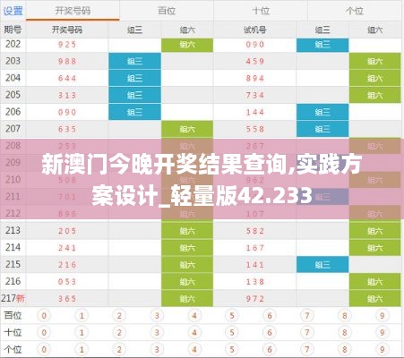 新澳门今晚开奖结果查询,实践方案设计_轻量版42.233