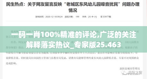 一码一肖100%精准的评论,广泛的关注解释落实热议_专家版25.463