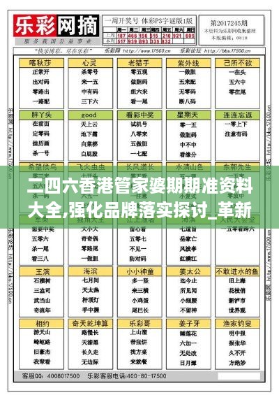 二四六香港管家婆期期准资料大全,强化品牌落实探讨_革新版65.444