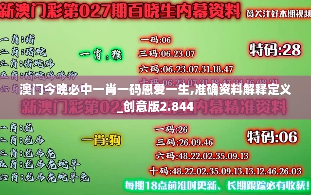 澳门今晚必中一肖一码恩爱一生,准确资料解释定义_创意版2.844