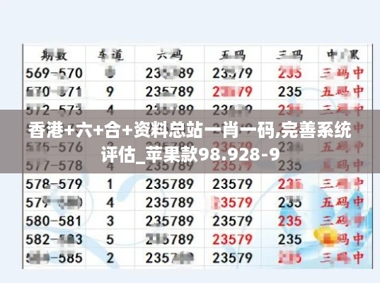 香港+六+合+资料总站一肖一码,完善系统评估_苹果款98.928-9