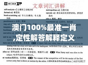 澳门100%最准一肖,定性解答解释定义_Tizen90.612